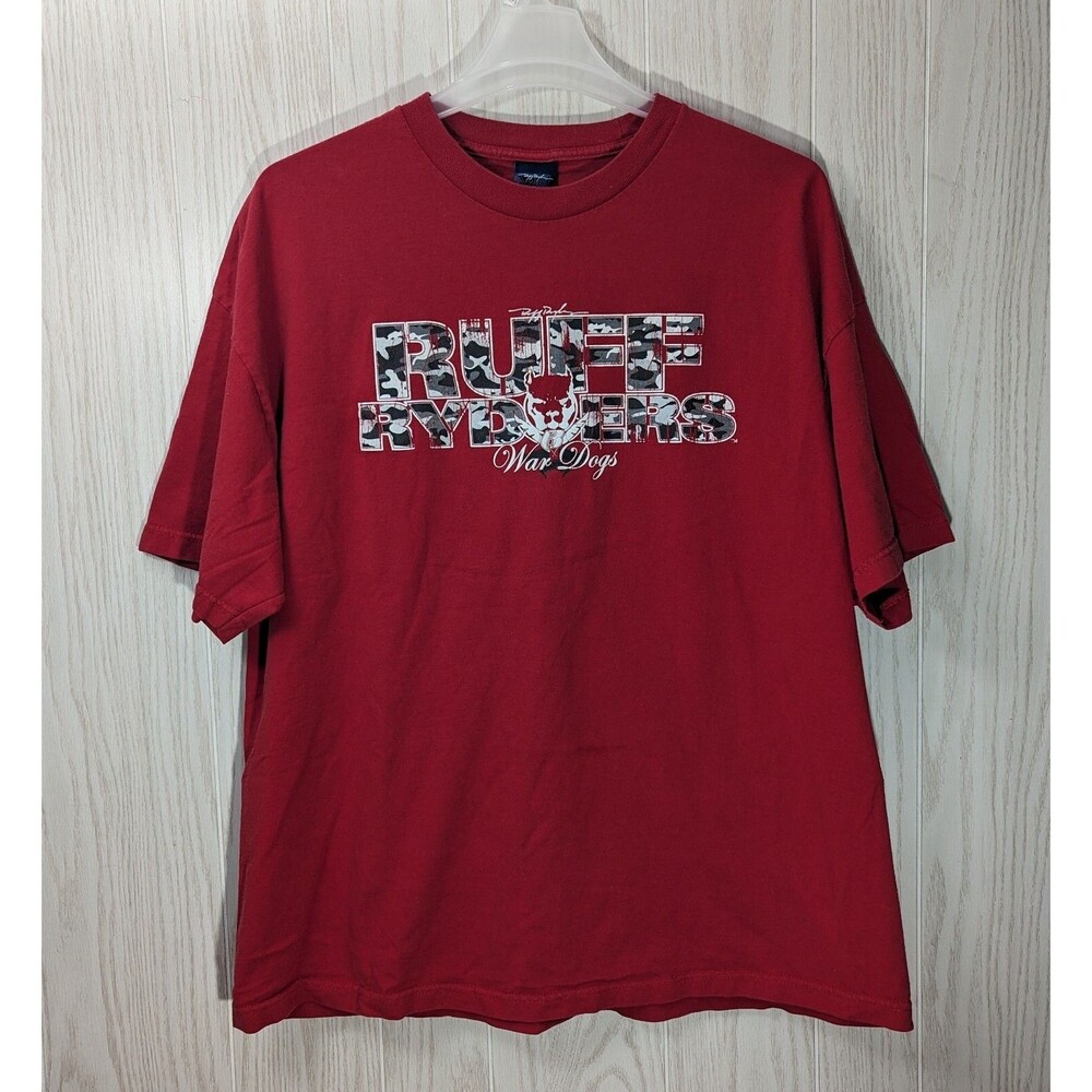 RARE Vintage Ruff Ryders War Dogs Music Promo T Shirt Adult XXXL DMX Rap 3XL Red